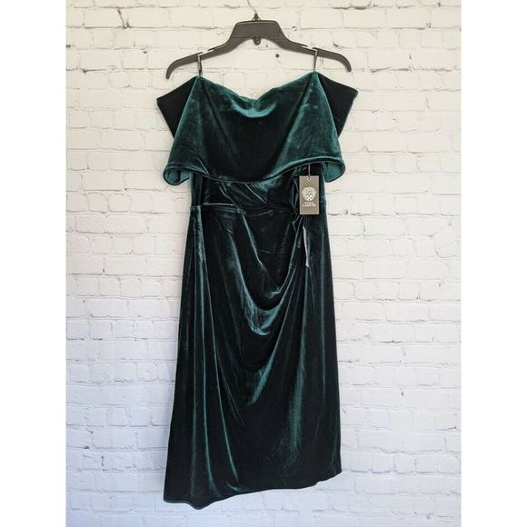 VINCE CAMUTO 18 HUN Velvet Off the Shoulder Dress - Picture 6 of 8